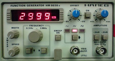 HAMEG HM 8030-4 Funktion Generator 0,3Hz to 3 MHz PLUG-IN für HM 8001 tested 